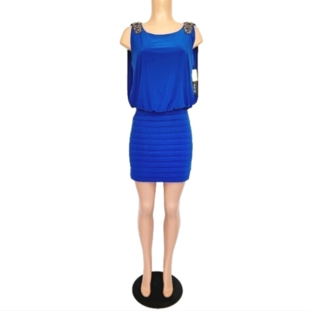 Xscape Royal Blue Bandage Dress Size 8